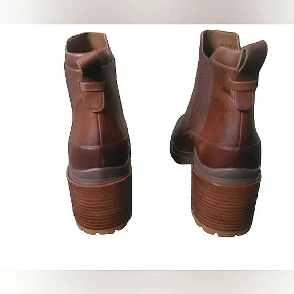 Lugsole 10 Retro Preppy Biker Chelsea Waterproof Burnished Leather Ankle Boot - Picture 6 of 8